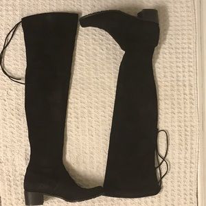 Stuart Weitzman Midland OTK Black Suede Boot